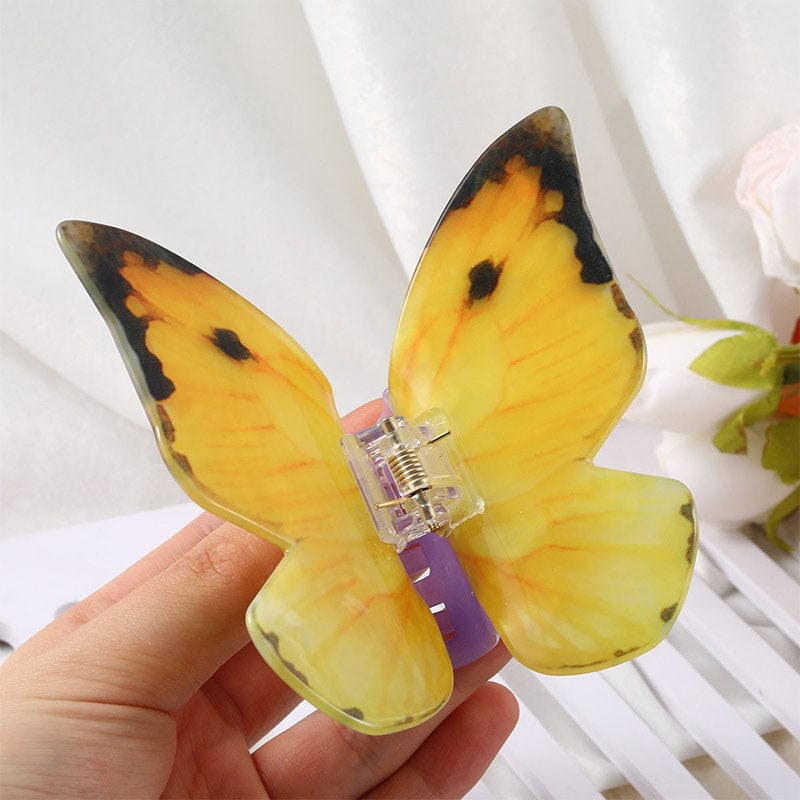 Wings of Wonder Yellow Vivid Butterfly Hair Claw丨NueShiny