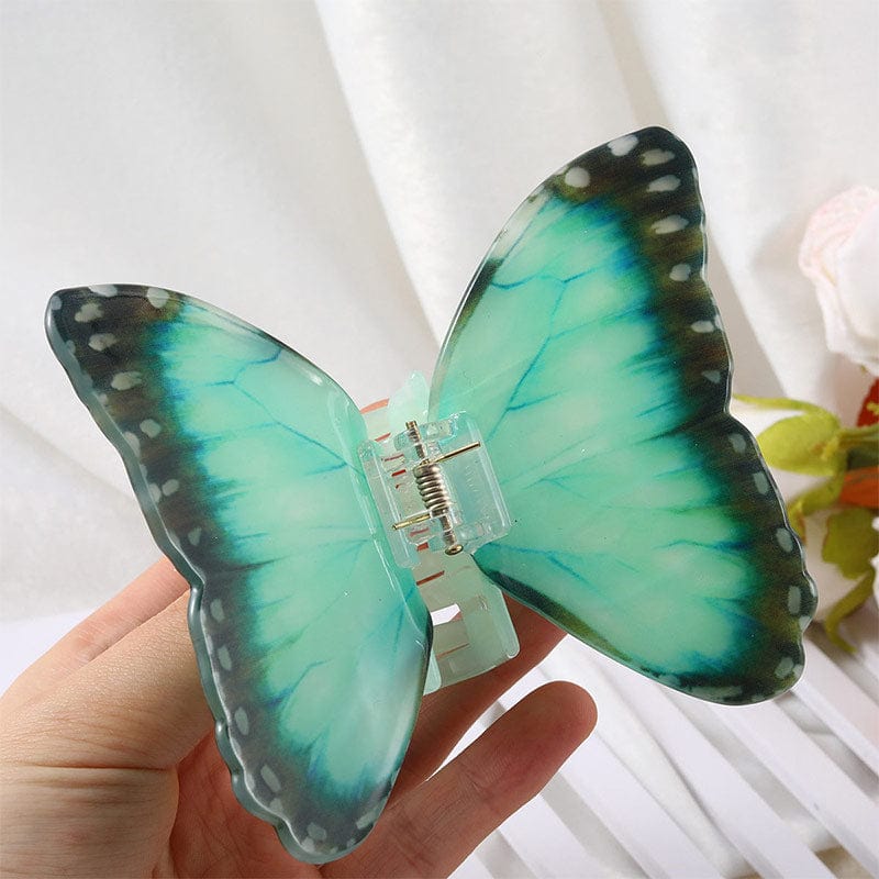 Wings of Wonder Cyan Vivid Butterfly Hair Claw丨NueShiny