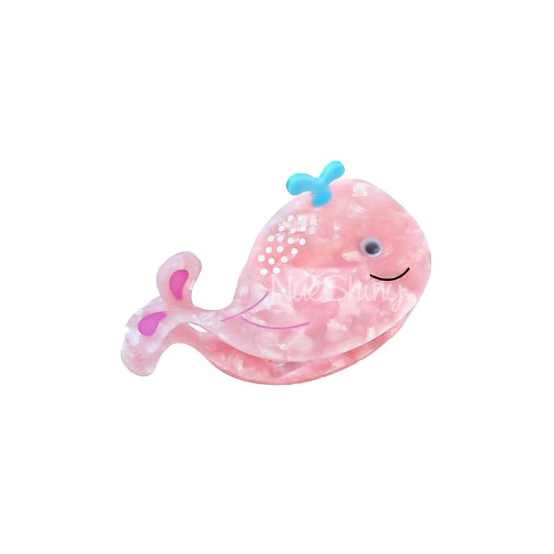 Cute Pink Whale Fashionable Hair Claw丨NueShiny