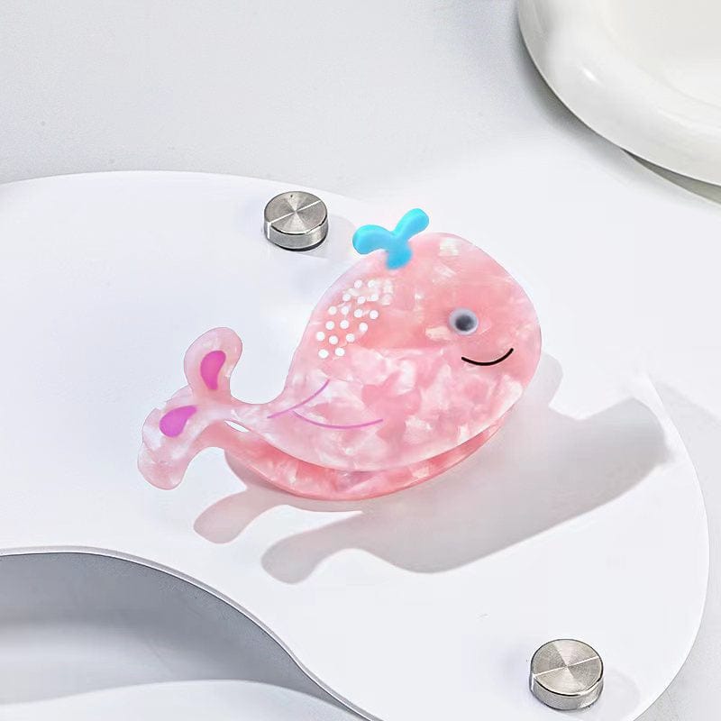 Cute Pink Whale Fashionable Hair Claw丨NueShiny