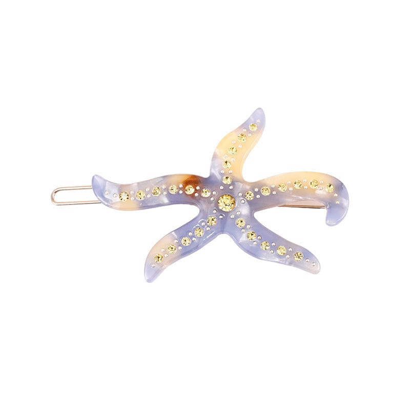 Glamorous Crystal Purple Starfish Hair Clip丨NueShiny