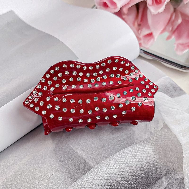 Big Red Lip Dazzling Love Valentine's Hair Claw | NueShiny