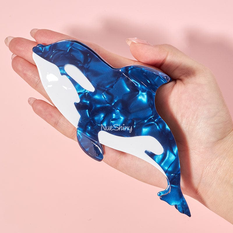 Jumbo Orca Hair Claw Clip Killer Whale Shark Ocean Lover Series Hair Claw丨NueShiny