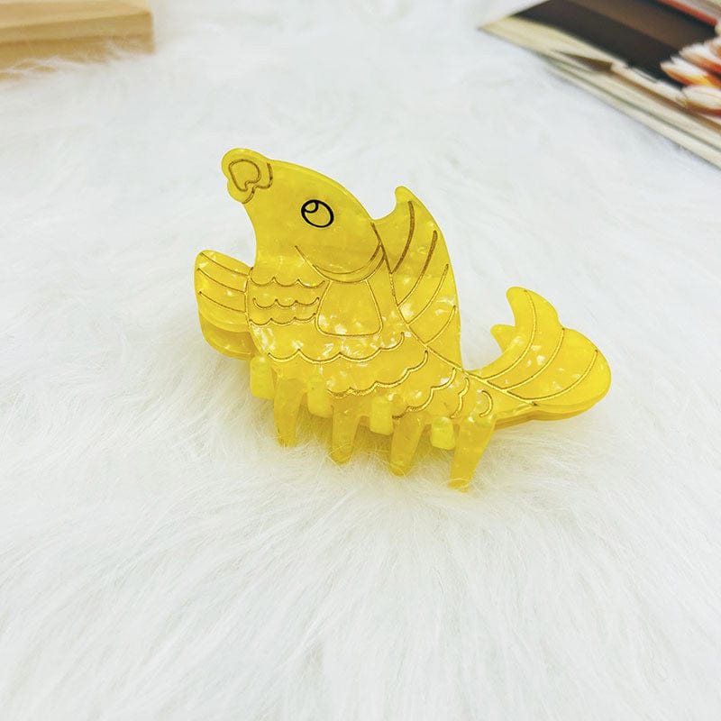 Medium Yellow Koi Fish Hair Claw丨NueShiny