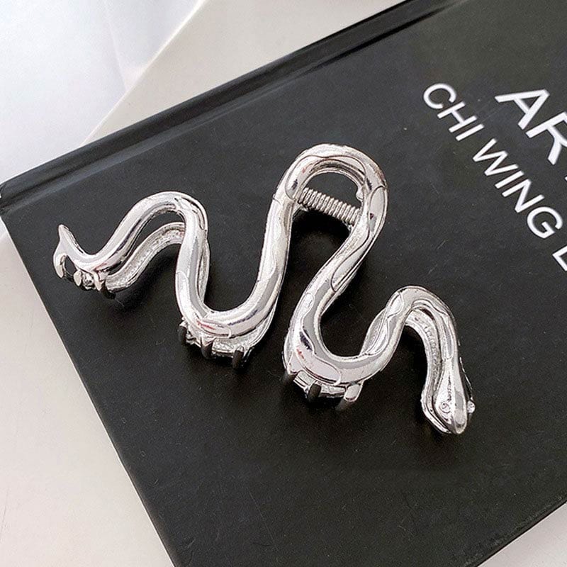 Large Silver Snake Like Hair Claw丨NueShiny