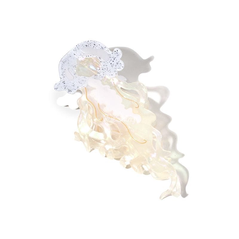 Jumbo Blink White Jellyfish Hair Claw丨NueShiny