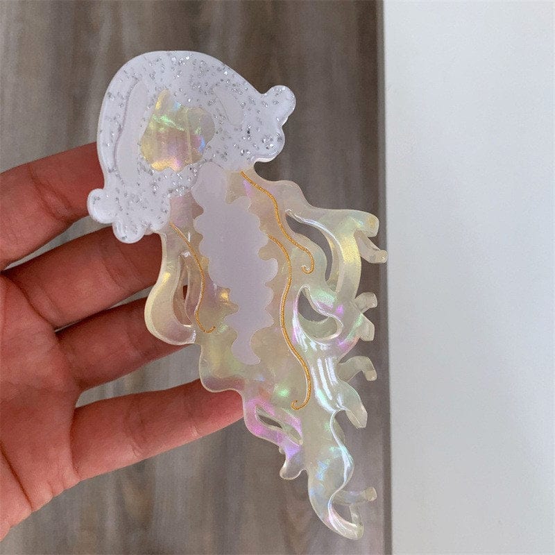 Large Blink White Jellyfish Hair Claw丨NueShiny