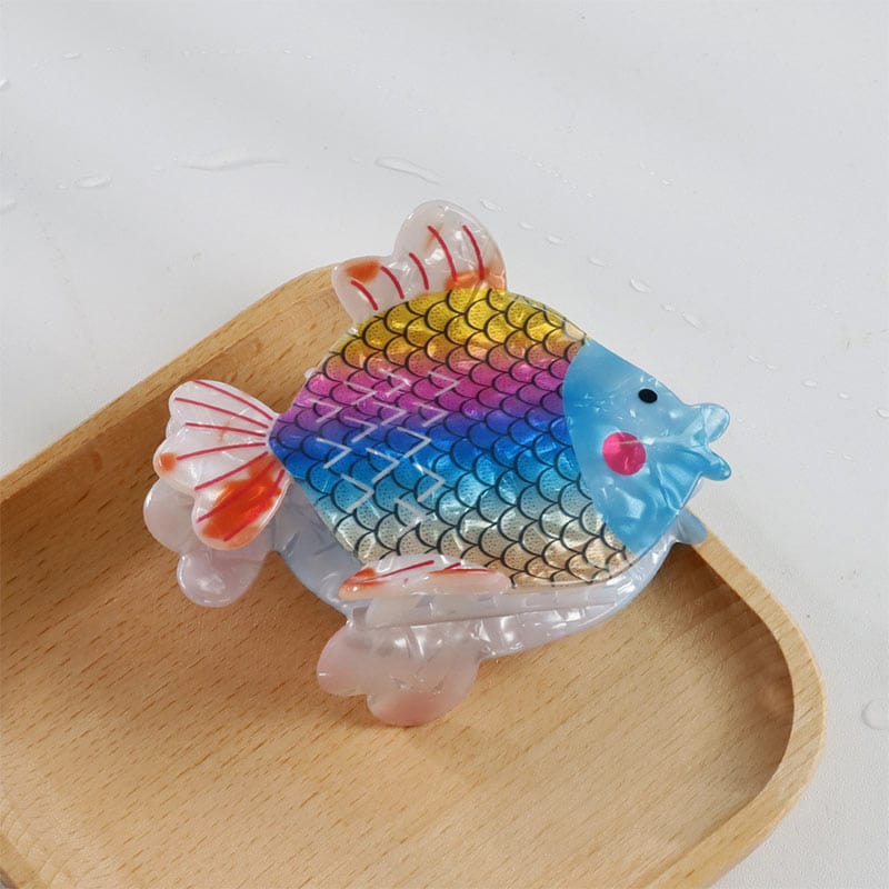 Medium Colorful Goldfish Bluish Hair Claw丨NueShiny