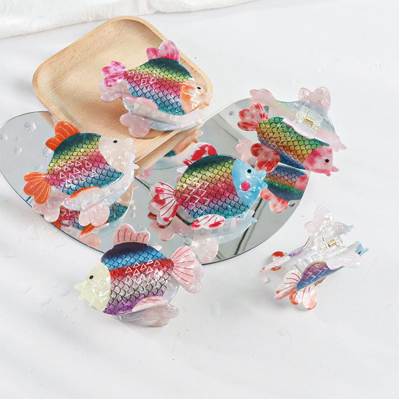 Medium Colorful Round Goldfish Hair Claw丨NueShiny