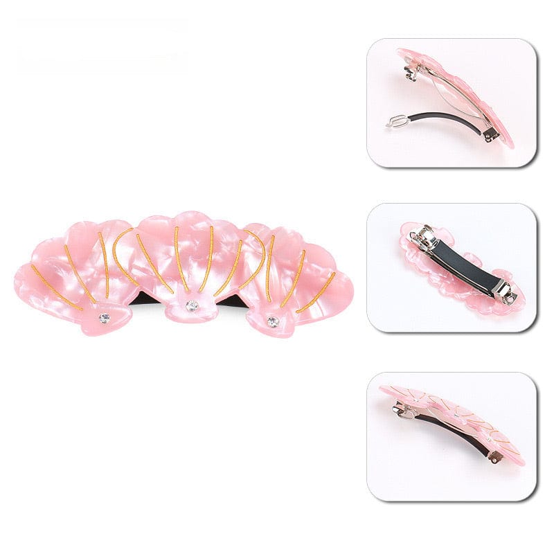 Medium Pink Seashell Hair Clip丨NueShiny