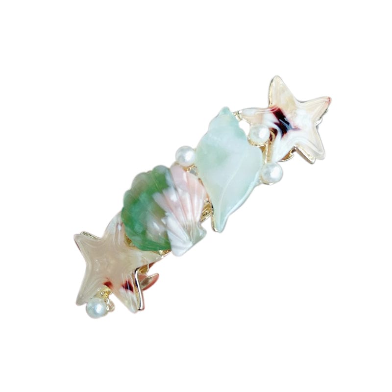 Green Conch Seashell Hair Clip丨NueShiny