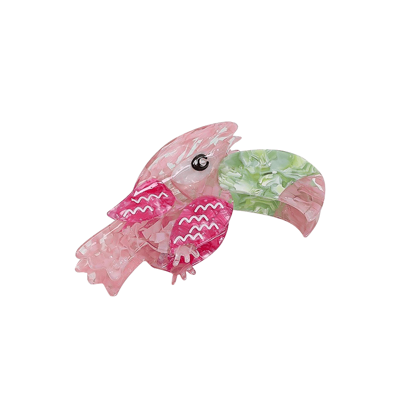 Large Pink Parrot Hair Claw丨NueShiny