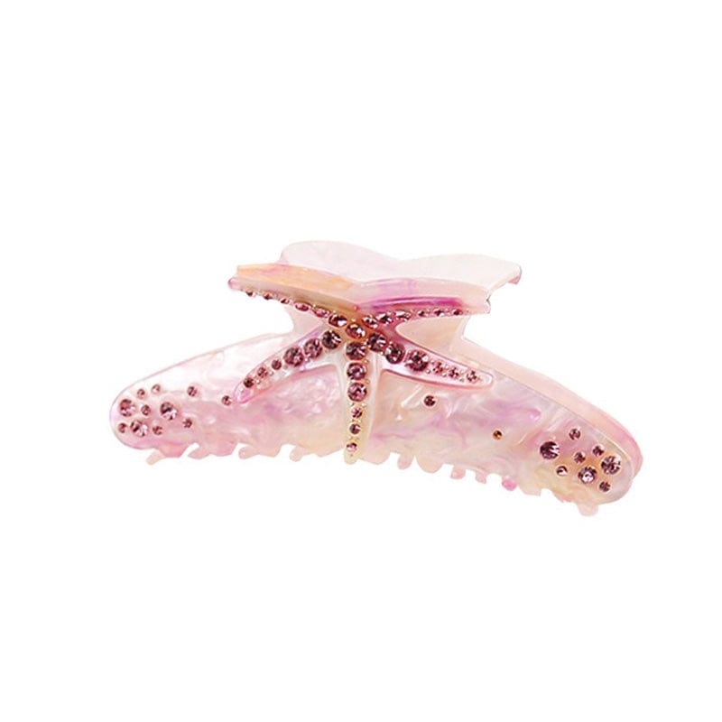 Large Pink Starfish with Diamonds Shark Clip 丨NueShiny