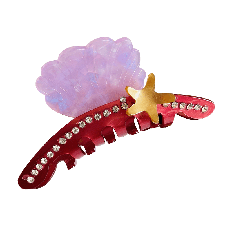 Medium Big Red Starfish Hair Claw | NueShiny