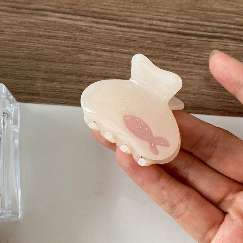 Mini Milky White Small Goldfish Tank Hair Claw | NueShiny