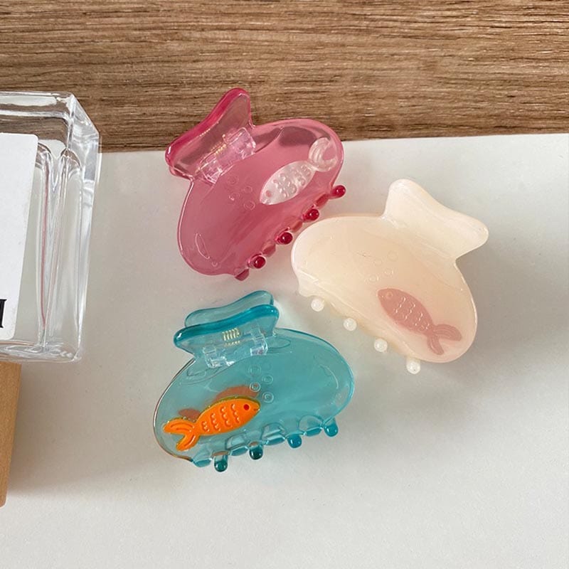 Mini Milky White Small Goldfish Tank Hair Claw | NueShiny