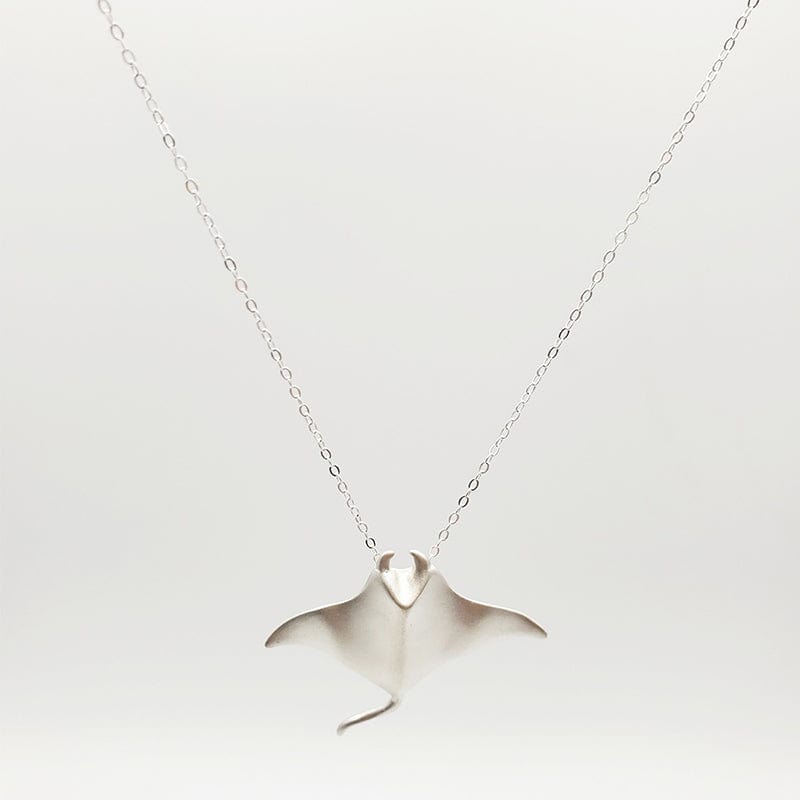 Sterling Silver Manta Ray Necklace丨NueShiny