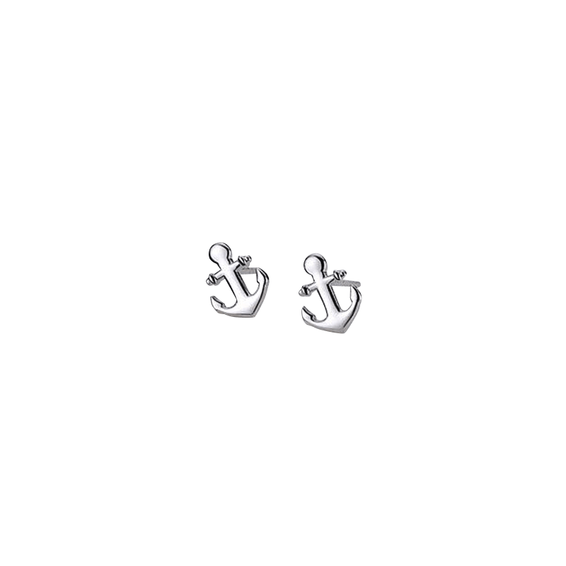 Sterling Silver Anchor Earrings | NueShiny