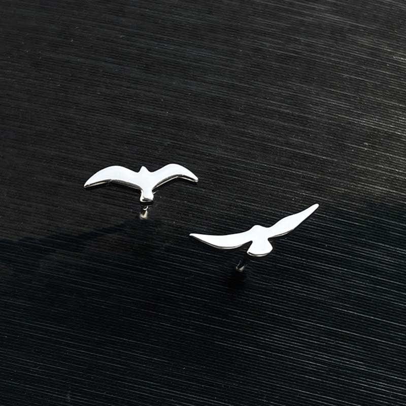 Sterling Silver Seagull Earrings | NueShiny