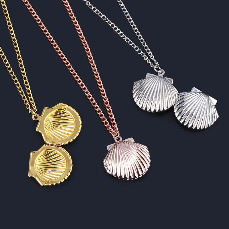 Solid Color Mermaid Shell Necklace | NueShiny