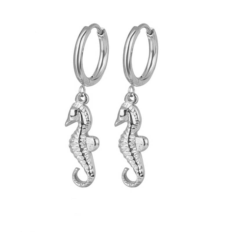 Sterling Silver Seahorse Earrings | NueShiny