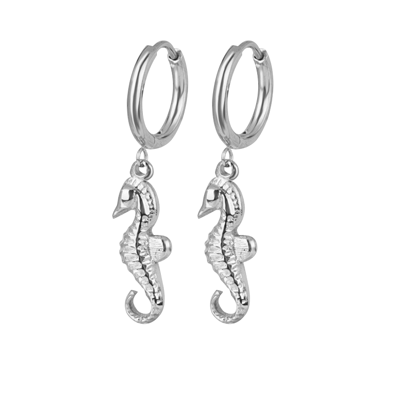 Sterling Silver Seahorse Earrings | NueShiny