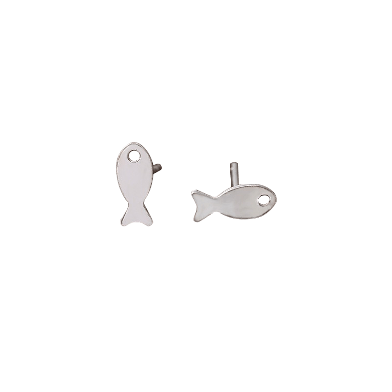 Sterling Silver Little Fish Earrings | NueShiny