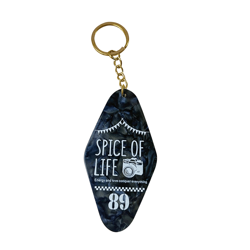 Black Acrylic Keychain | NueShiny