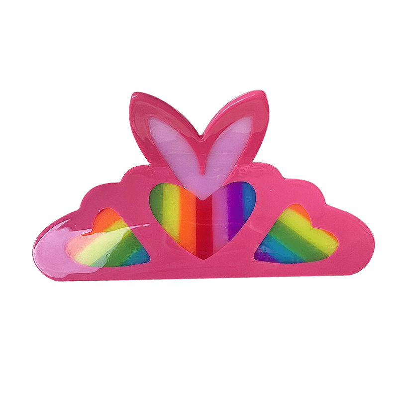 Jumbo Rainbow Butterfly Hair Claw | NueShiny