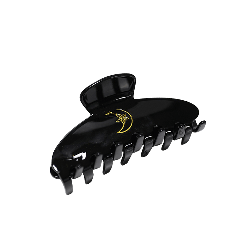 Medium Black Moon Hair Claw | NueShiny