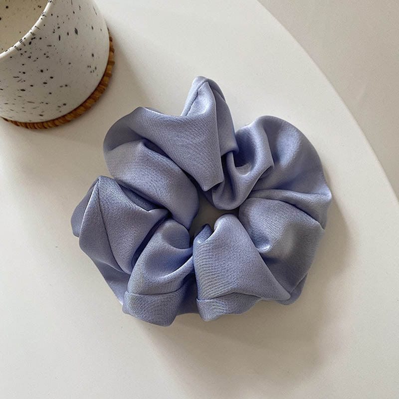 Navy Blue Satin Hair Tie | NueShiny