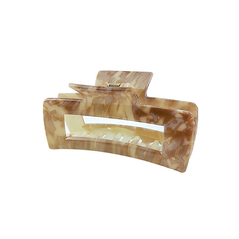 Medium Brown Marble Pattern Hair Claw | NueShiny