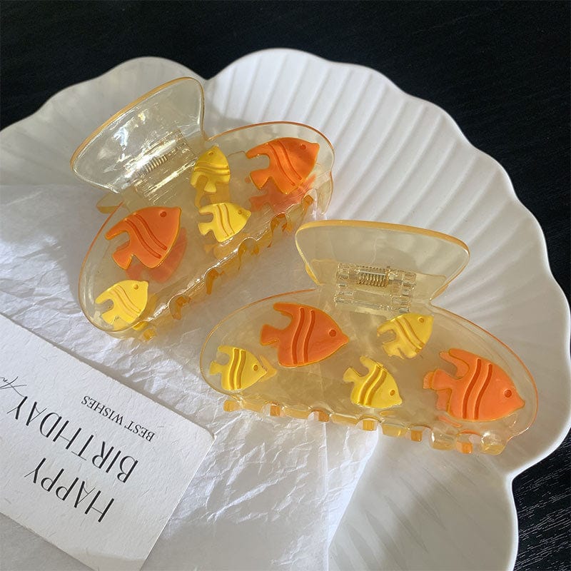 Mini Small Yellow Fish Aquarium Hair Claw丨NueShiny