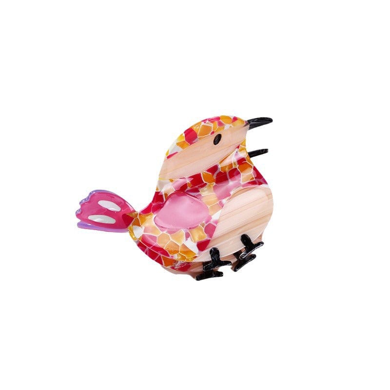 Medium Pink Bird Hair Claw | NueShiny