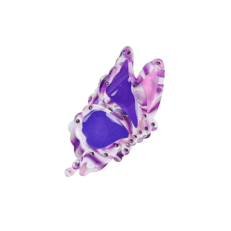 Medium Purple Butterfly Hair Claw | NueShiny