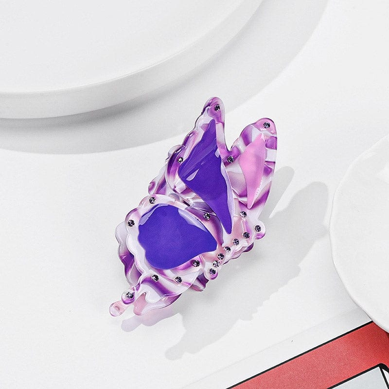 Medium Purple Butterfly Hair Claw | NueShiny