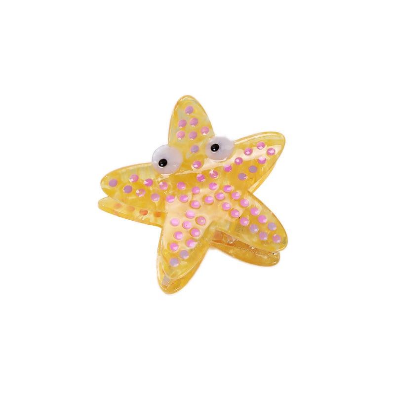 Small Yellow Starfish Hair Claw | NueShiny