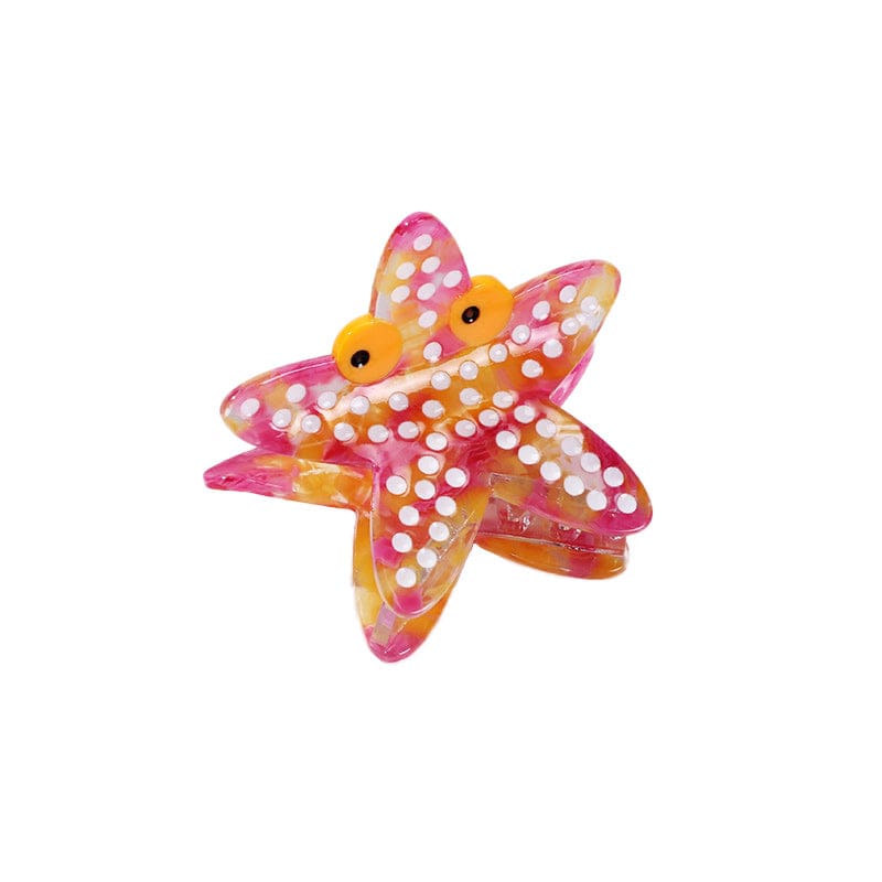 Small Red Starfish Hair Claw | NueShiny