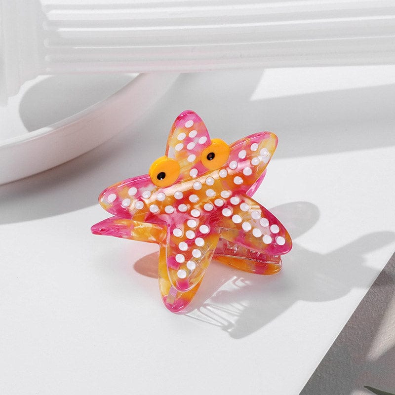 Small Red Starfish Hair Claw | NueShiny