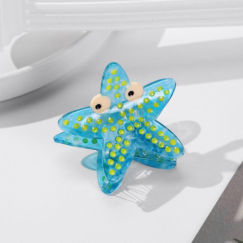 Small Blue Starfish Hair Claw | NueShiny