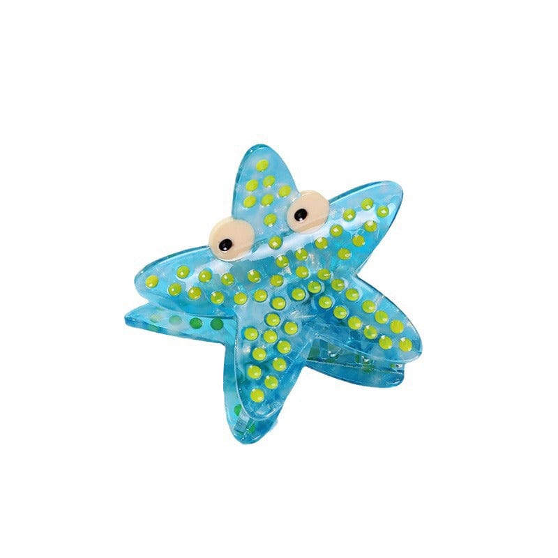 Small Blue Starfish Hair Claw | NueShiny