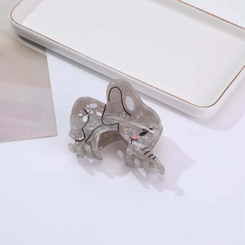 Medium Gray Cartoon Little Elephant Hair Clip | NueShiny