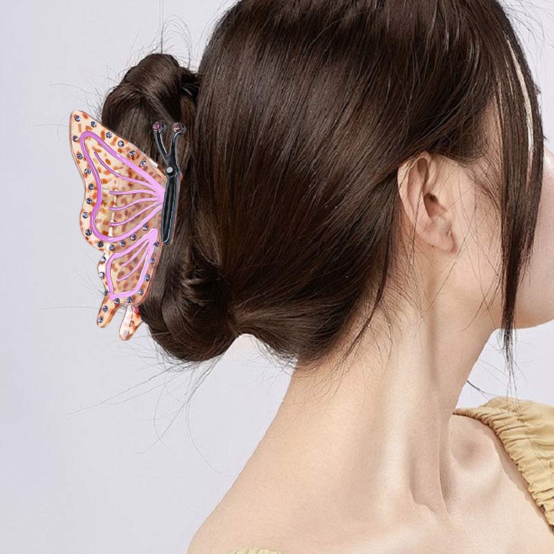 Medium Brown Butterfly Hair Claw | NueShiny