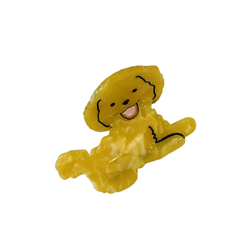 Small Yellow Little Golden Puppy Hair Claw | NueShiny