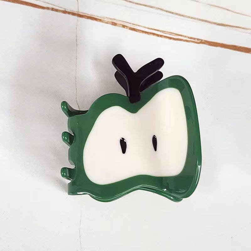 Small green apple  Hair Claw | NueShiny