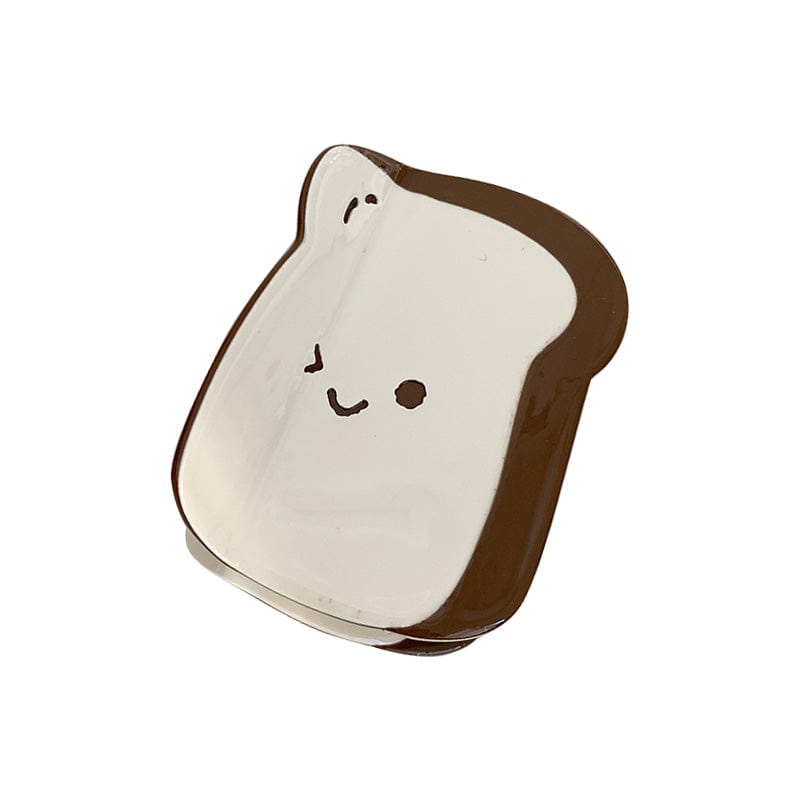 Medium White bread slices Hair Claw丨NueShiny