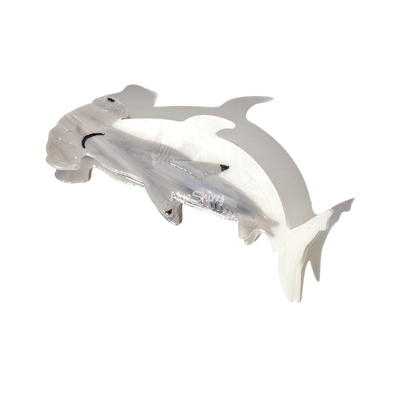 Jumbo Grey Hammerhead Shark Hair Claw | NueShiny