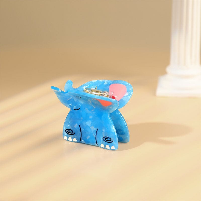 Small  Blue Elephant Hair Clip | NueShiny