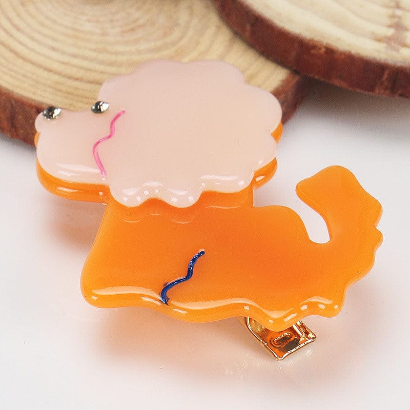 Small  Orange Dog Hair Clip | NueShiny