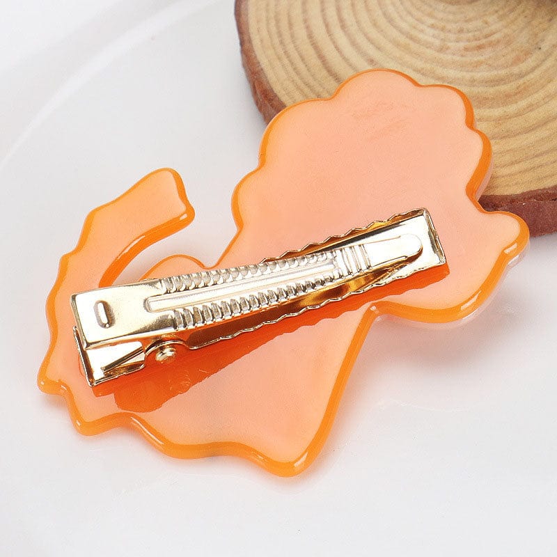 Small  Orange Dog Hair Clip | NueShiny